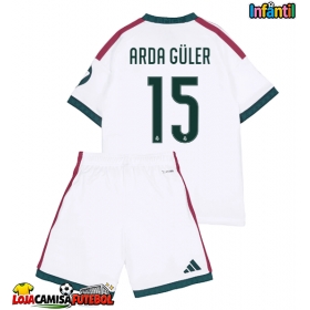 Camisa de Futebol Real Madrid Arda Guler #15 Equipamento Principal Infantil 2026-27 Manga Curta (+ Calças curtas)